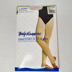 Body Wrappers Total Stretch Knit Waist Tights -Child Size S/M (4–7) New